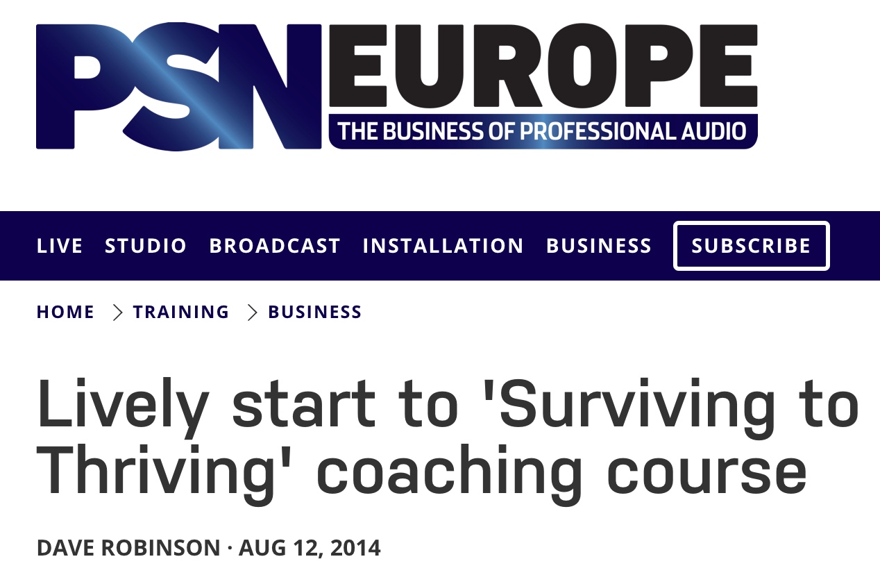 Lively start to ‘Surviving to Thriving’ coaching course